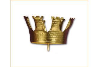 Corona dorada para Santo o Virgen modelo Bárbara